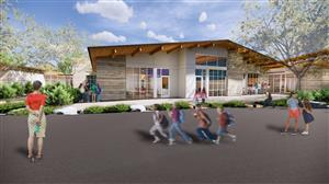 Upper classroom outdoor rendering 